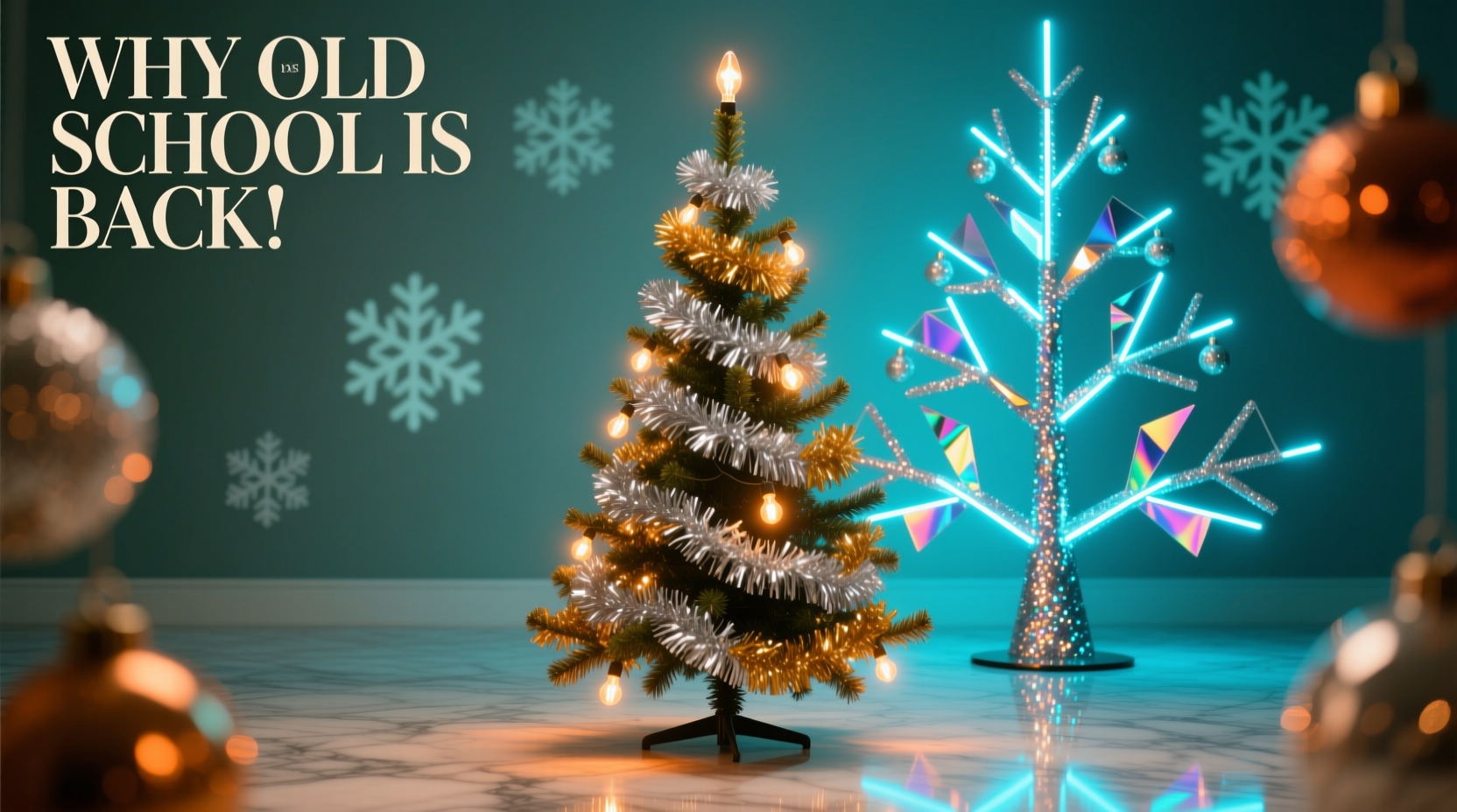 vintage tinsel tree vs modern glittery designs why old school might be making a comeback