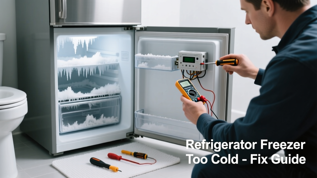 Refrigerator Freezer Too Cold in Bathroom Fix