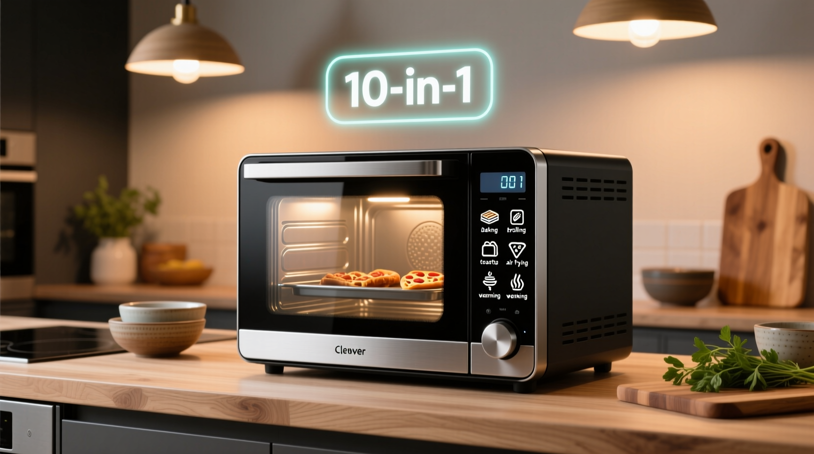 10 in 1 countertop oven clever