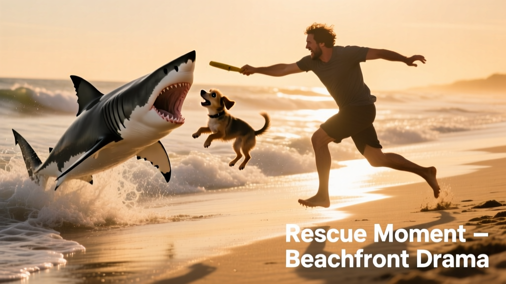 Owner Saves Pup From Jaws of Shark During Game of Fetch at the Beach