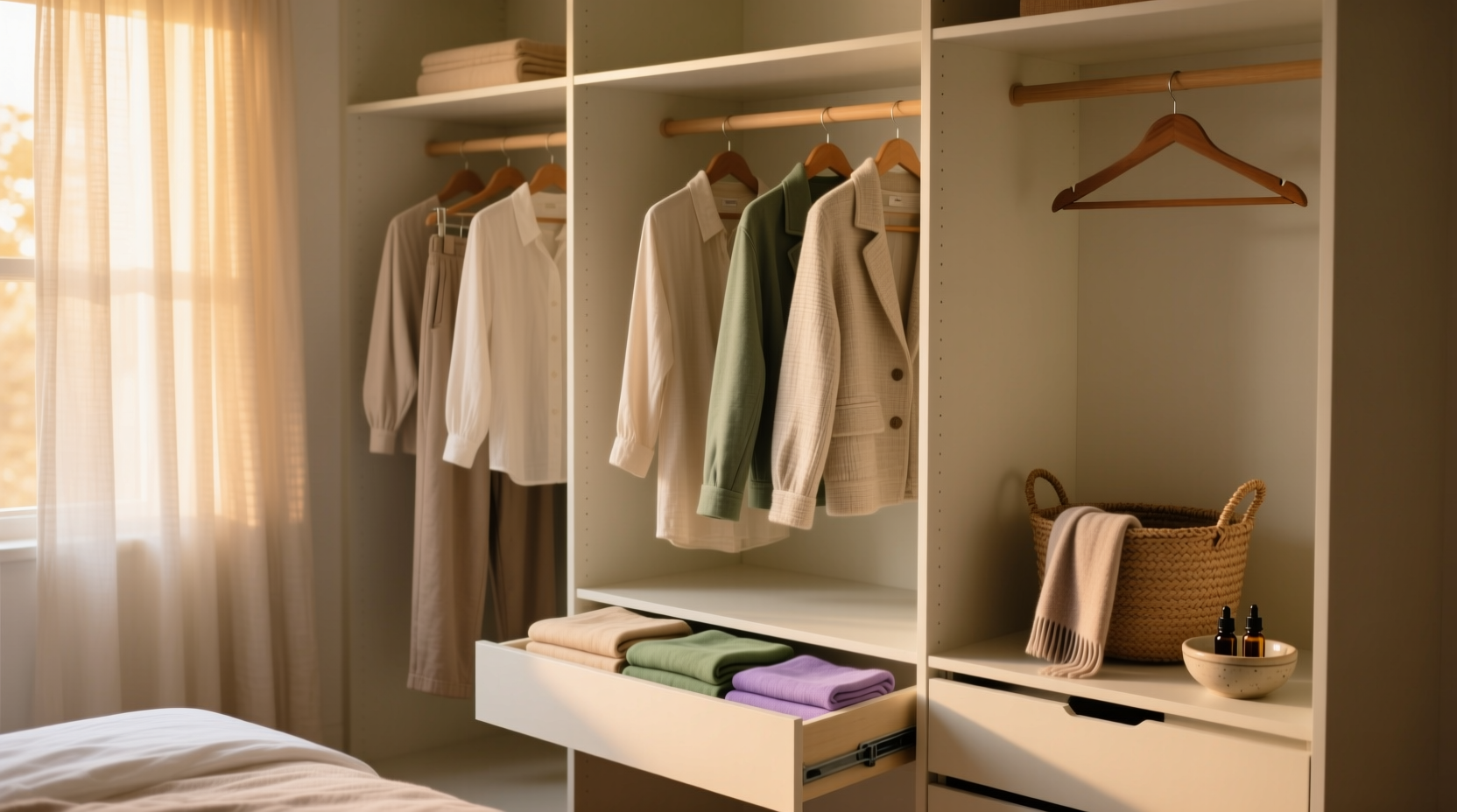 closet organization tips for morning anxiety relief