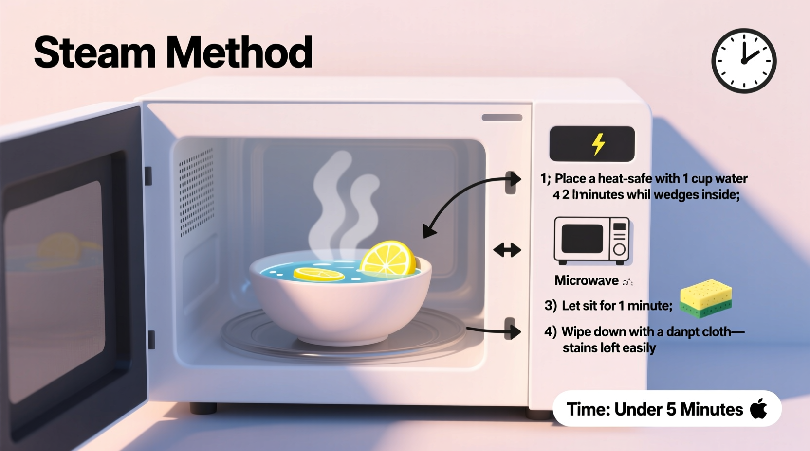 how to deep clean your microwave in under 5 minutes with steam method