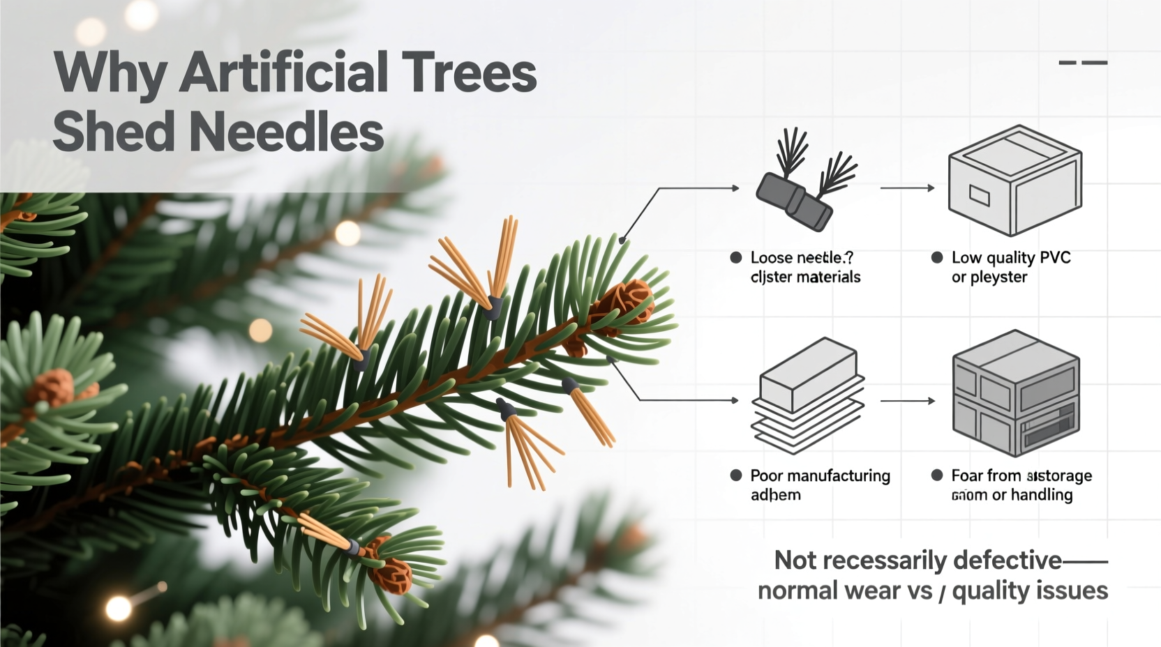 why does my artificial christmas tree shed needles and is it defective