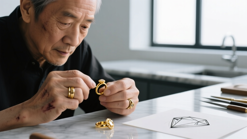 Close-up of a jeweler