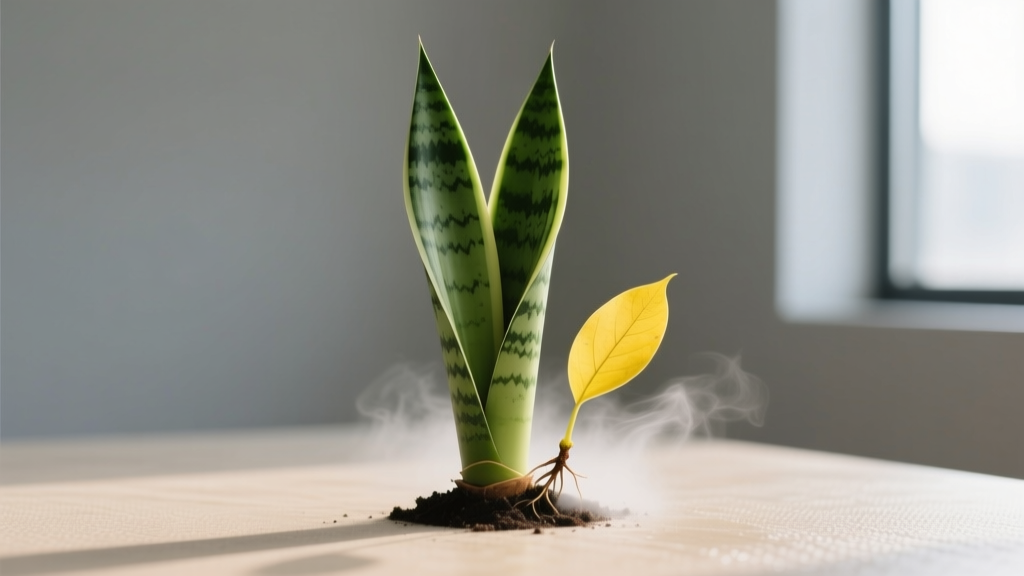 Propagate Cylindrical Snake Plant with Yellow Leaves