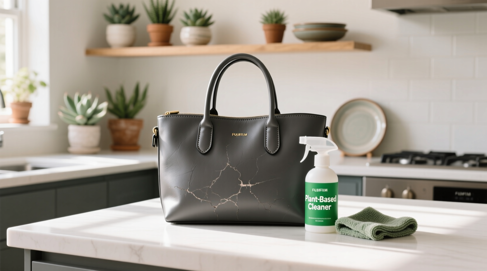 eco friendly vegan leather handbag cleaning