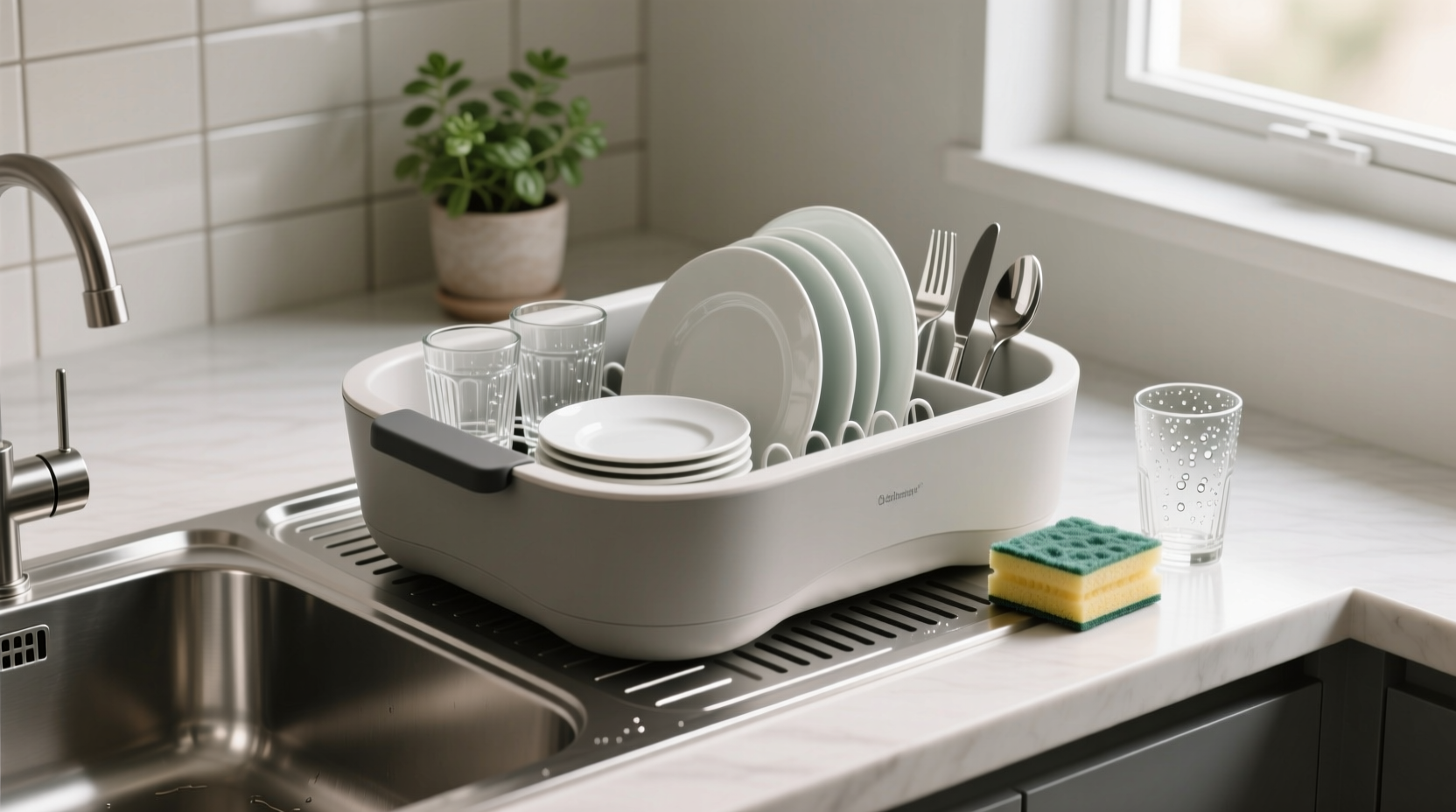 make doing the dishes easier by using a tub