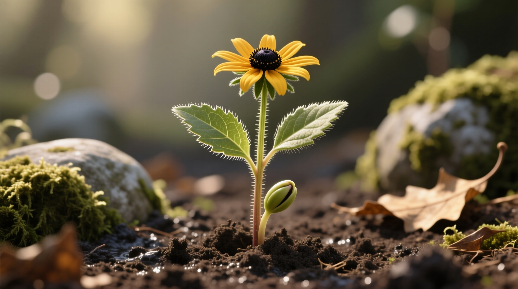black eyed susan seedling images