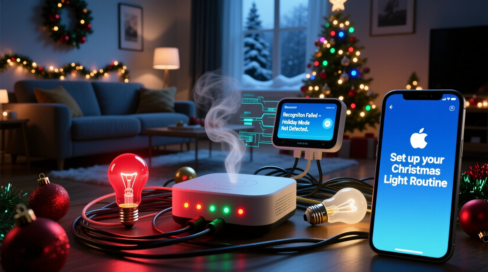 why does my smart home struggle to recognize christmas light routines