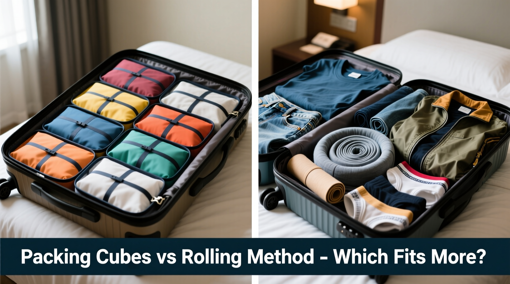 packing cubes vs rolling method which actually fits more clothes in a carry on