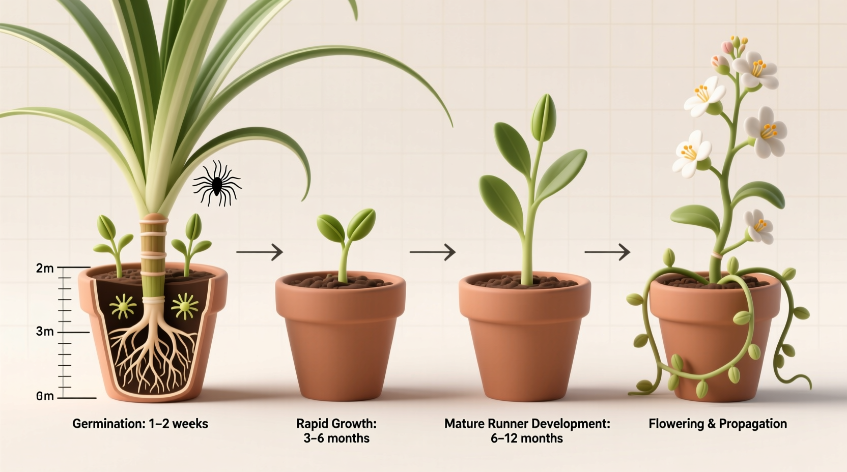 Spider Plant Growth: 6 Weeks to Full Size | TheHomeSprouts