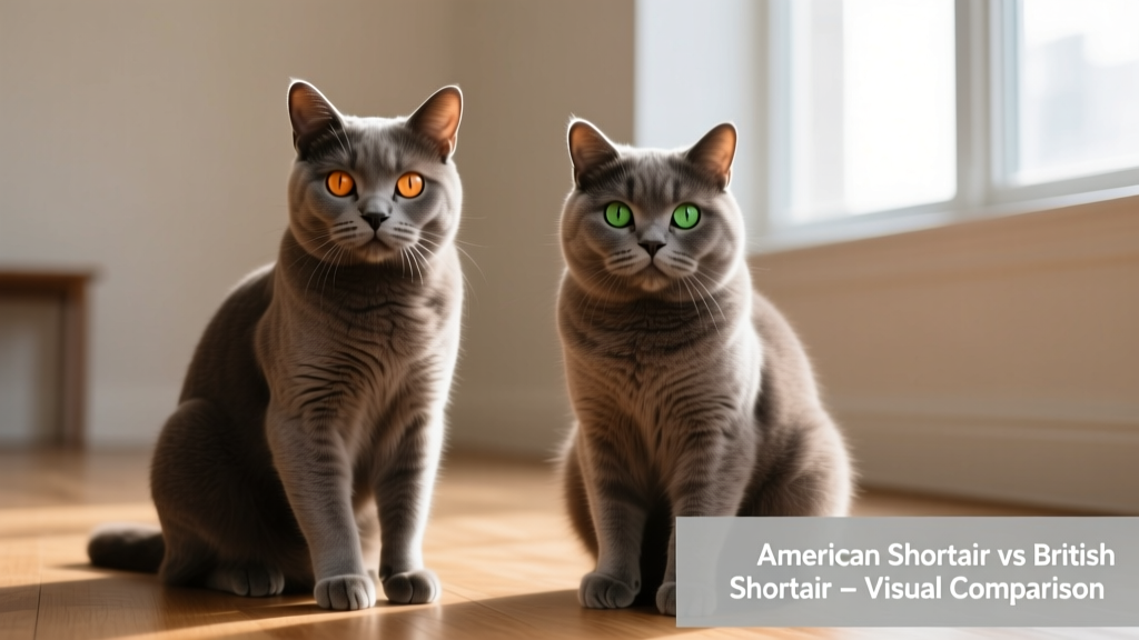 American Shorthair Cat vs British Shorthair Cat: Visual Differences & Overview
