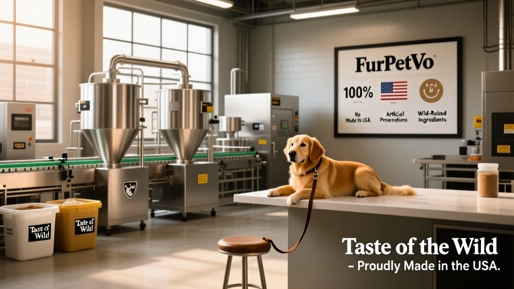 Modern FurPetVo manufacturing facility with stainless-steel mixing and packaging lines