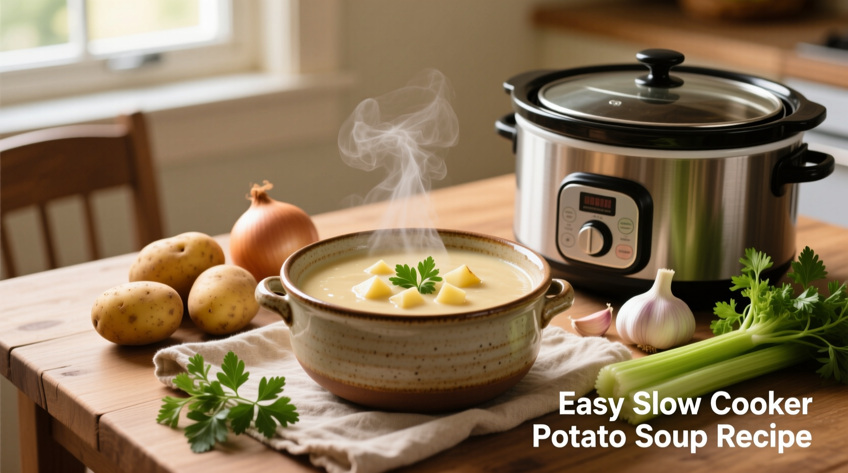 Easy Slow Cooker Potato Soup Recipe in 5 Simple Steps