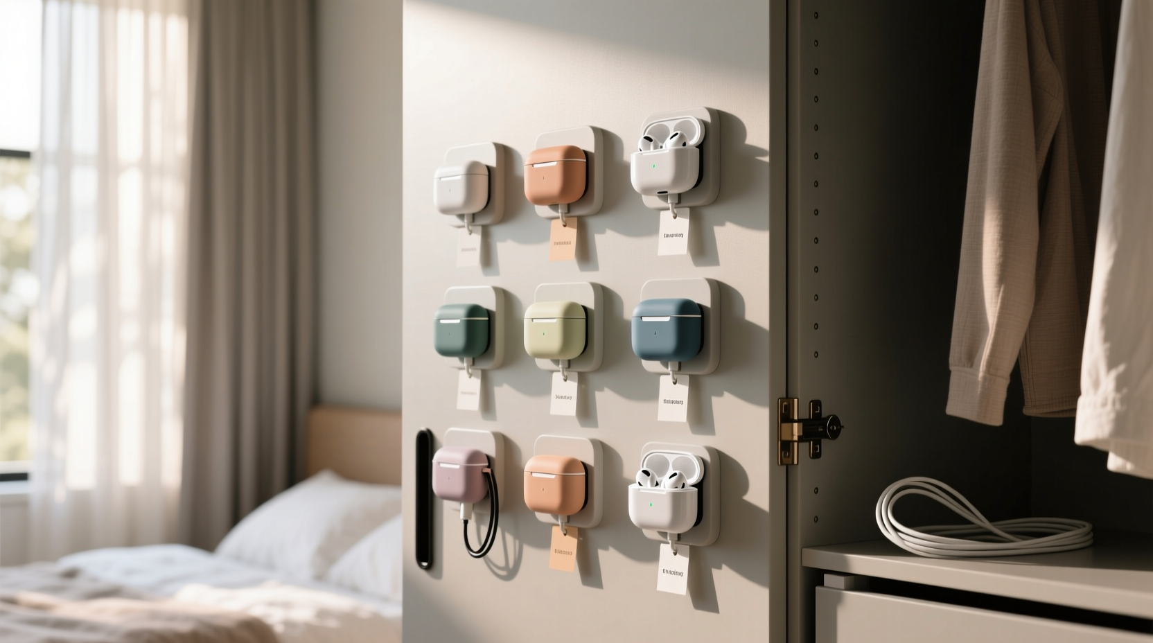 closet organization tips for earbuds docks