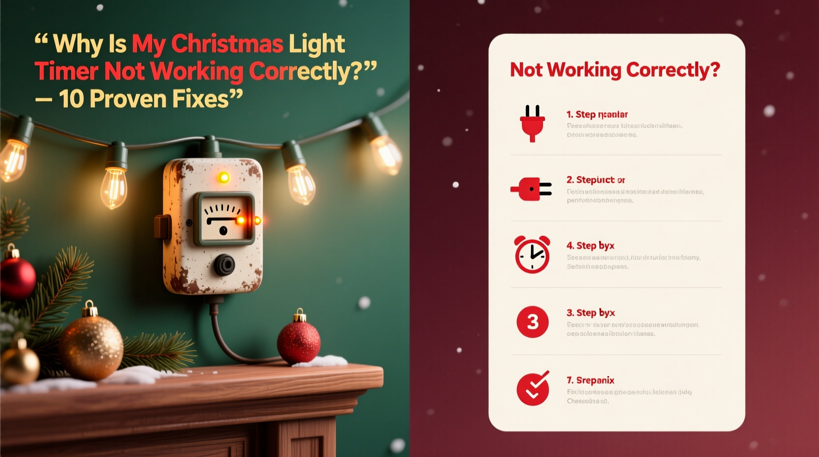 why is my christmas light timer not working correctly fixes