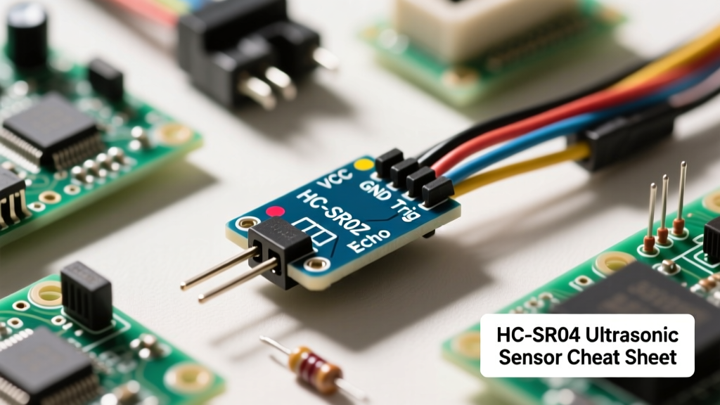 HC-SR04 Ultrasonic Sensor Cheat Sheet: Wiring, Code & Specs