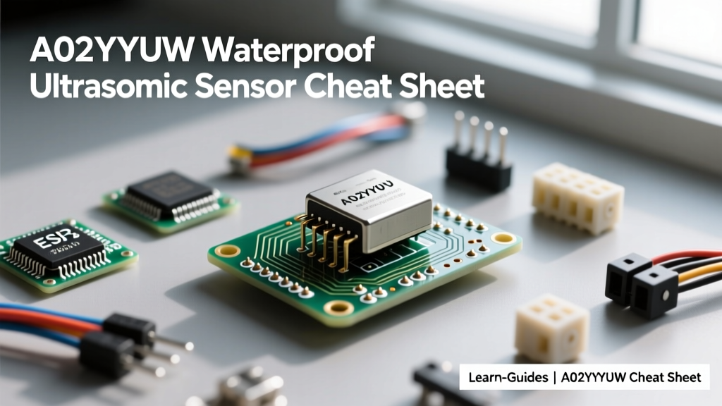 A02YYUW Waterproof Ultrasonic Sensor: Datasheet & Wiring Cheat Sheet