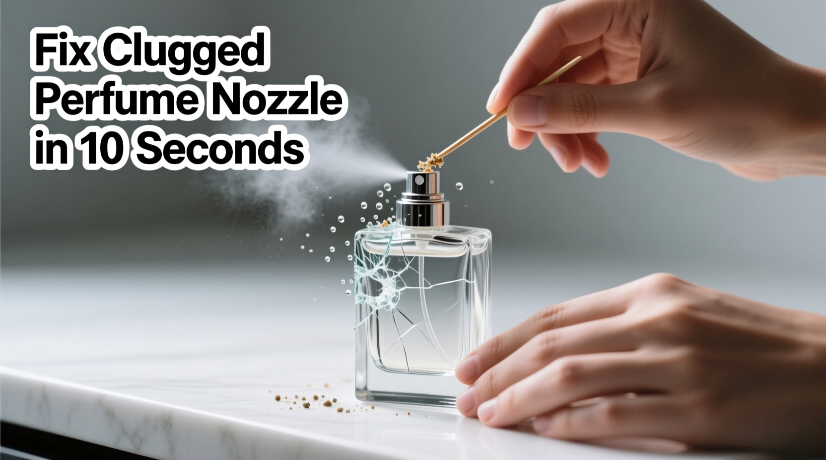 how to fix uneven spray from your perfume bottle in seconds