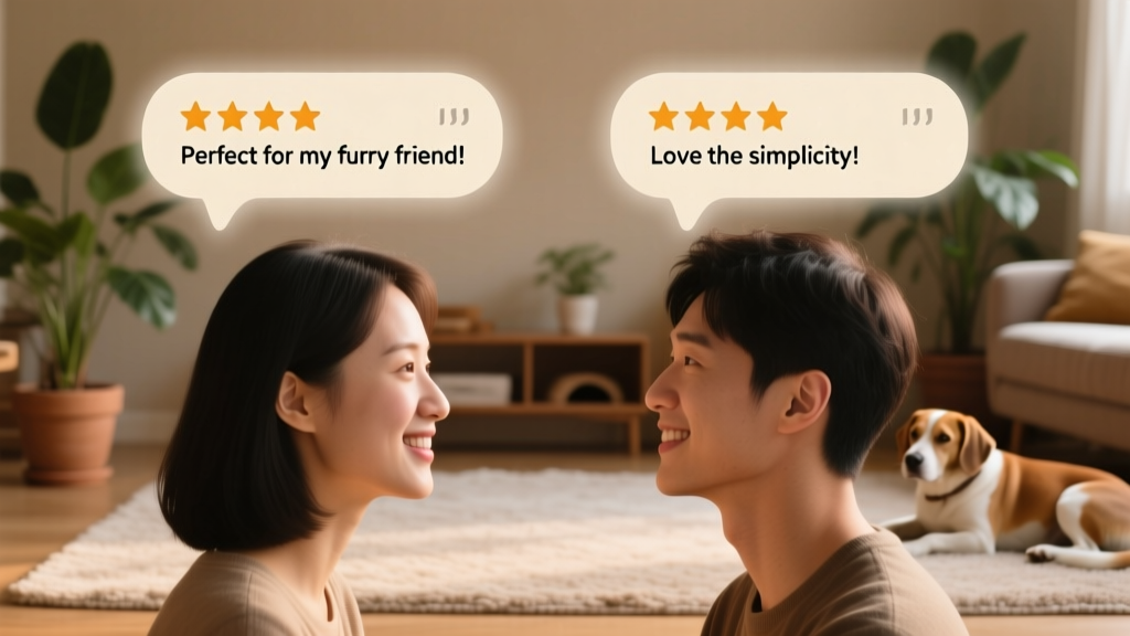 Graphic illustrating two profiles side-by-side with visible star ratings and text reviews appearing simultaneously
