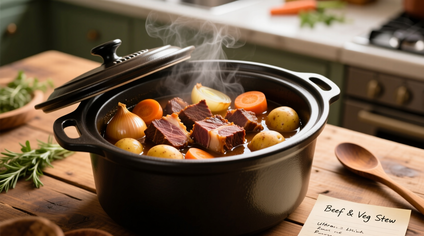 Slow cooker with beef brisket and vegetables