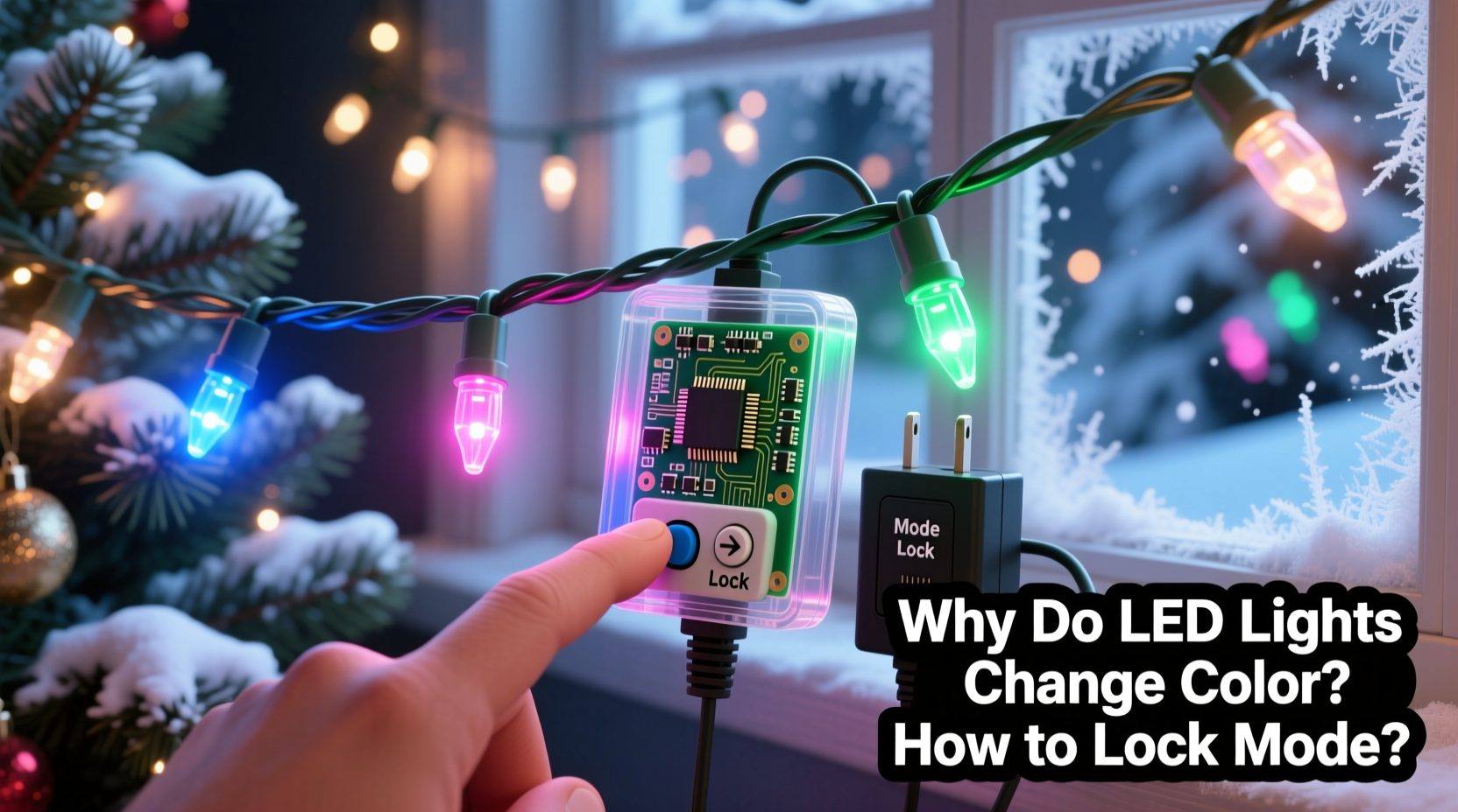 why do some led christmas lights change color unexpectedly and how to lock the mode