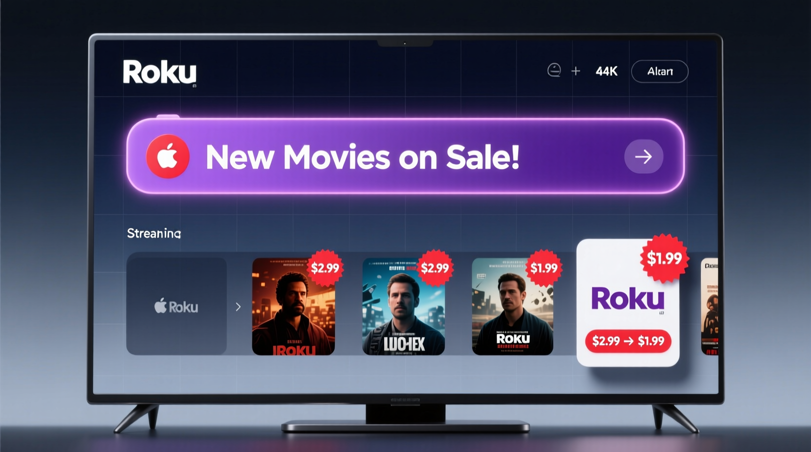 roku feed tells you when new movies drop in price