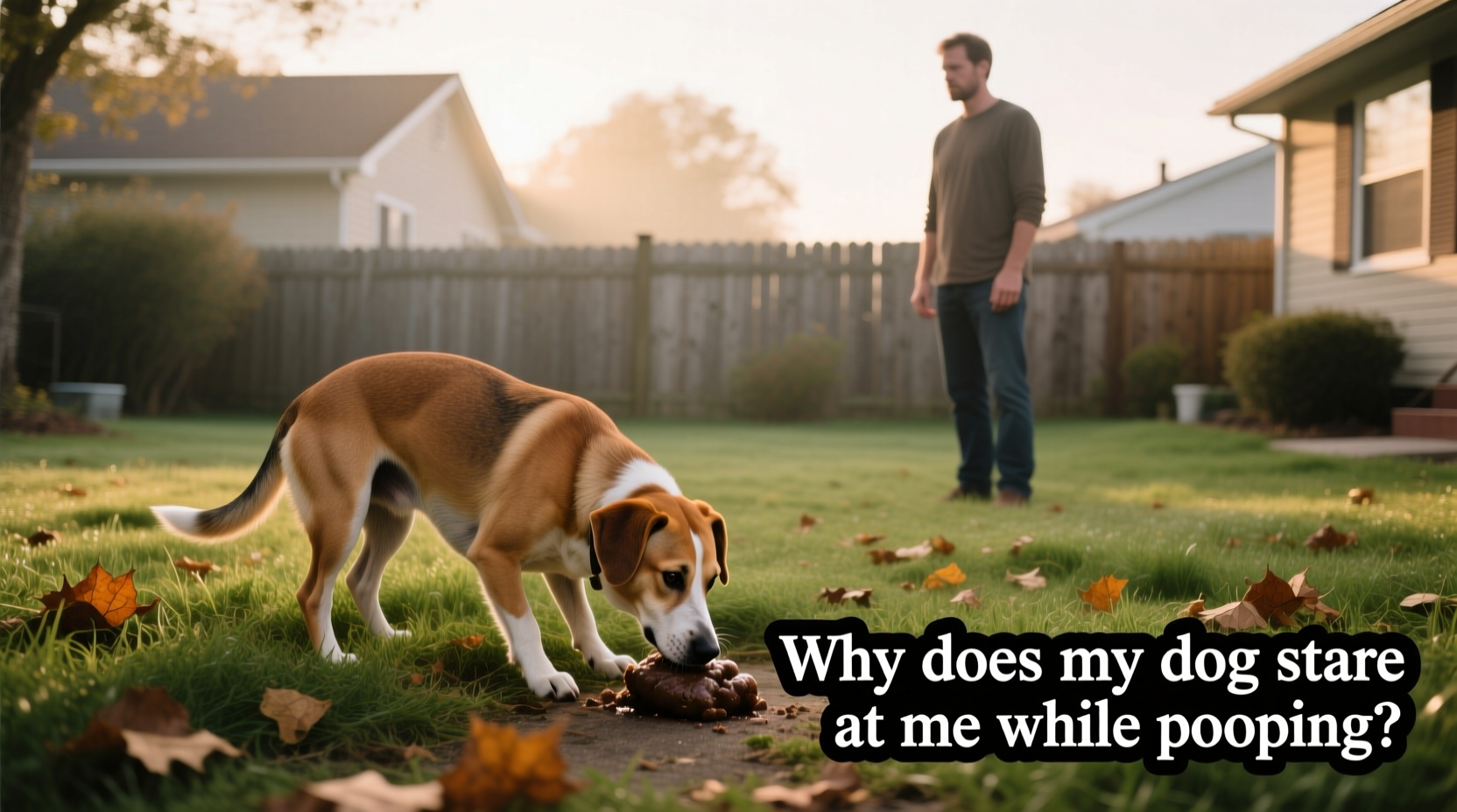 why does my dog stare at me while pooping behavioral insight or concern