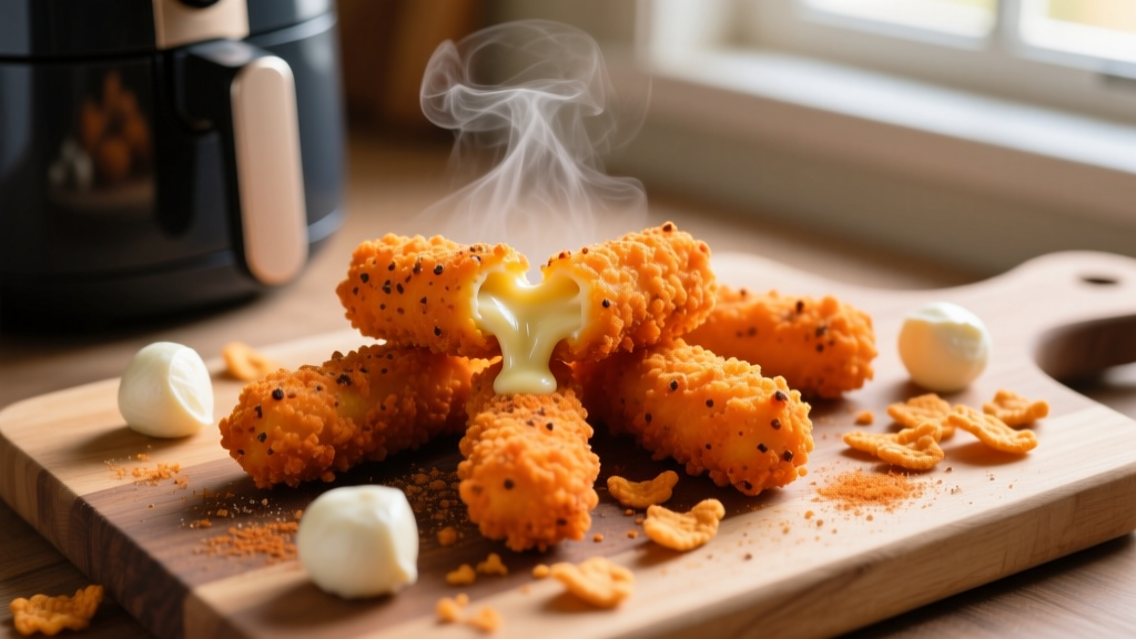 Hot Cheeto Mozzarella Sticks in Air Fryer (Crispy!)