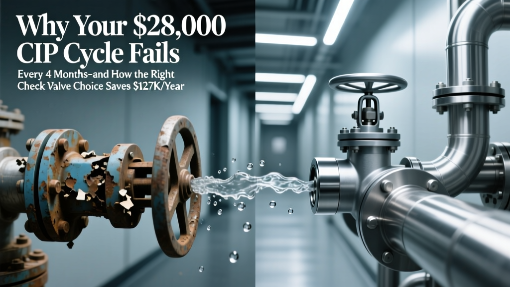 Fix CIP Failures: Save $127K/Year with Right Check Valves