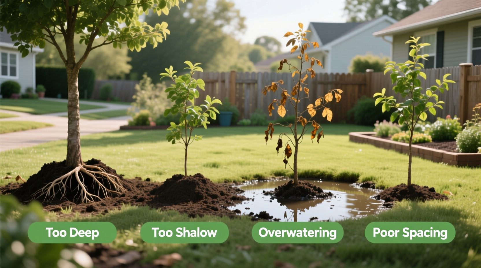 avoid these mistakes when planting trees in your yard