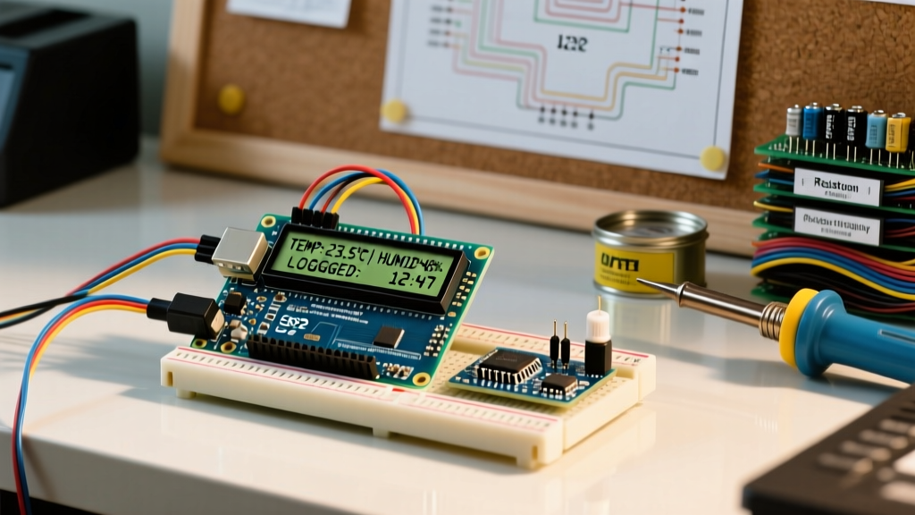 Real-World Sensor Logging with a 16x2 Arduino LCD Display