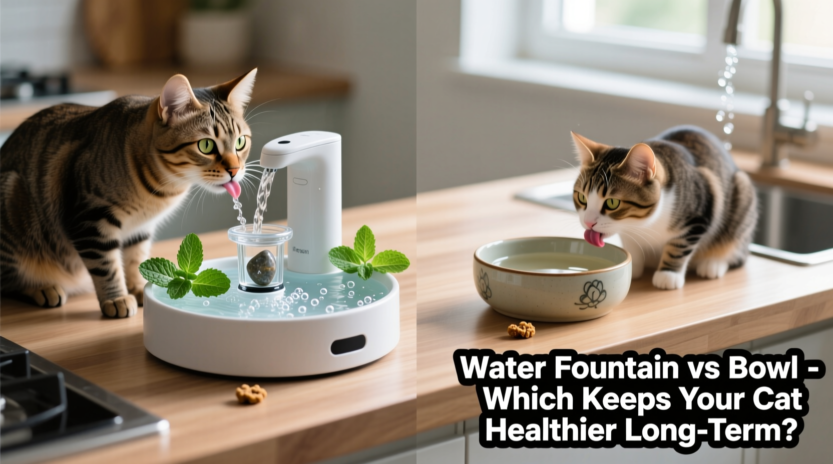 cat water fountain vs regular bowl which keeps your cat healthier long term