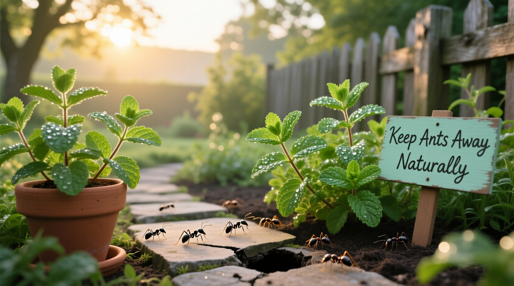 keep ants away from your home or garden with mint