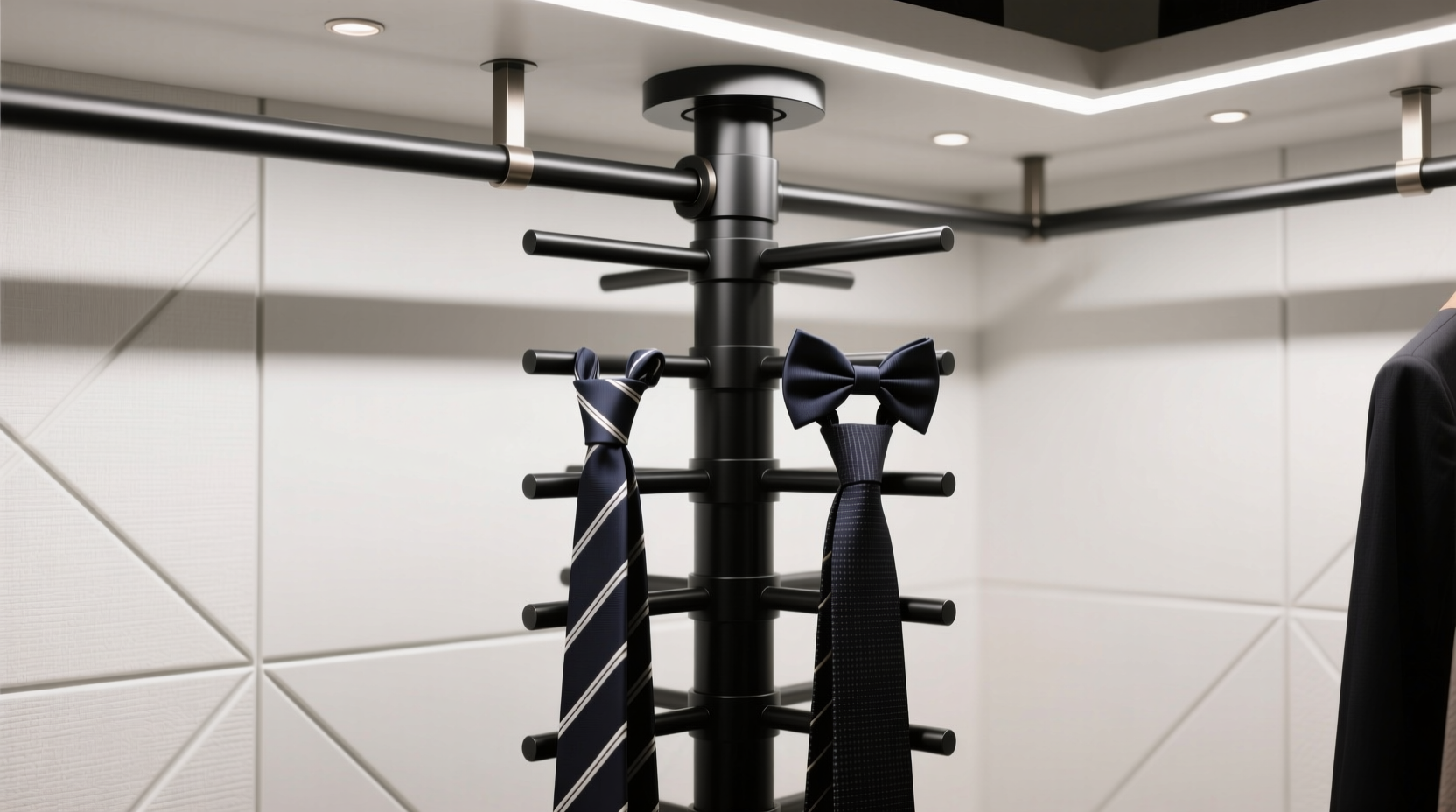 closet organization tips tie rack vs grid