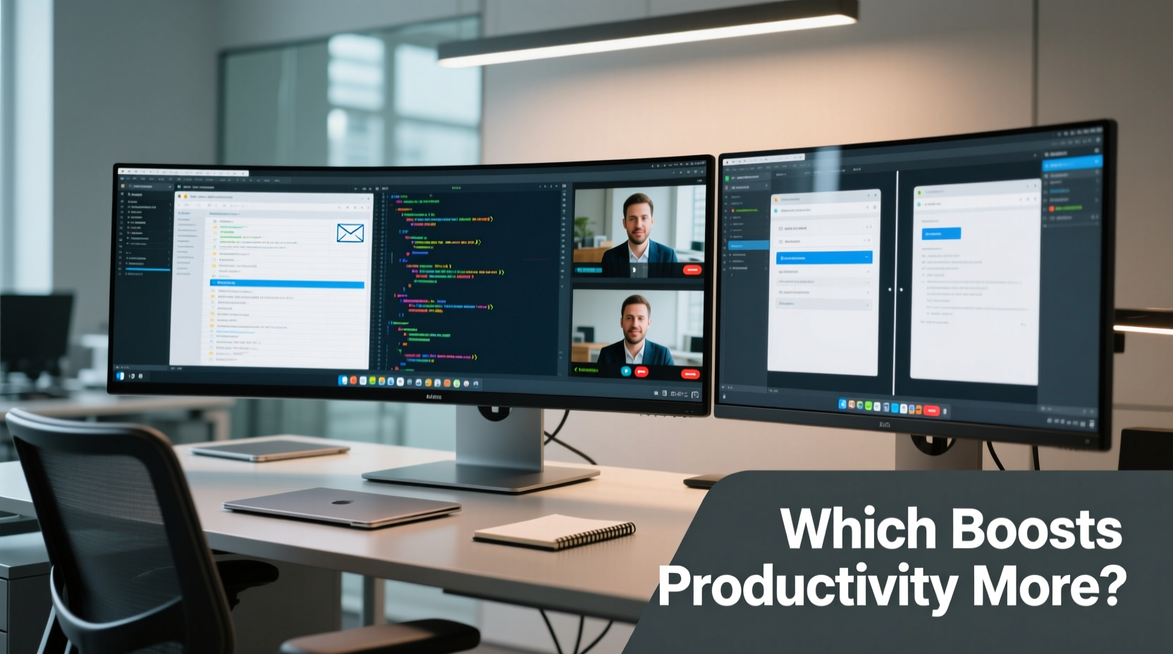 ultrawide monitors vs dual screens which improves multitasking