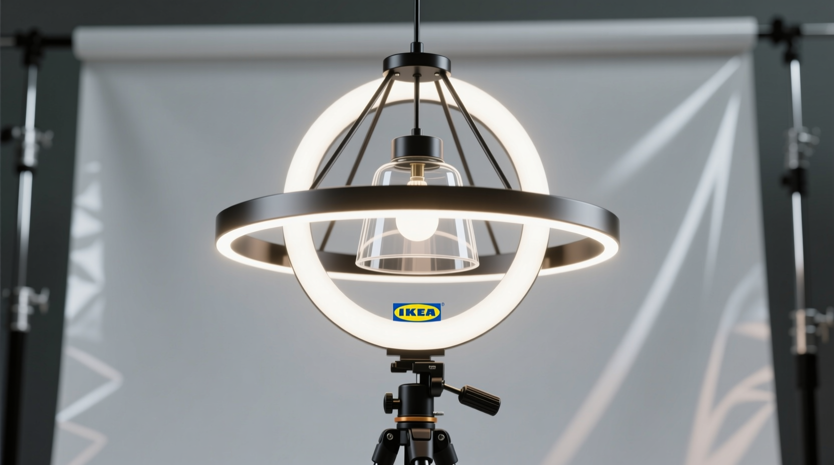 build a diy photography ring light from an ikea chandel