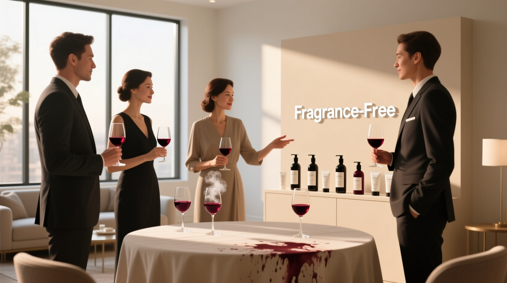 is wearing fragrance-free grooming products mandatory when hosting wine tastings