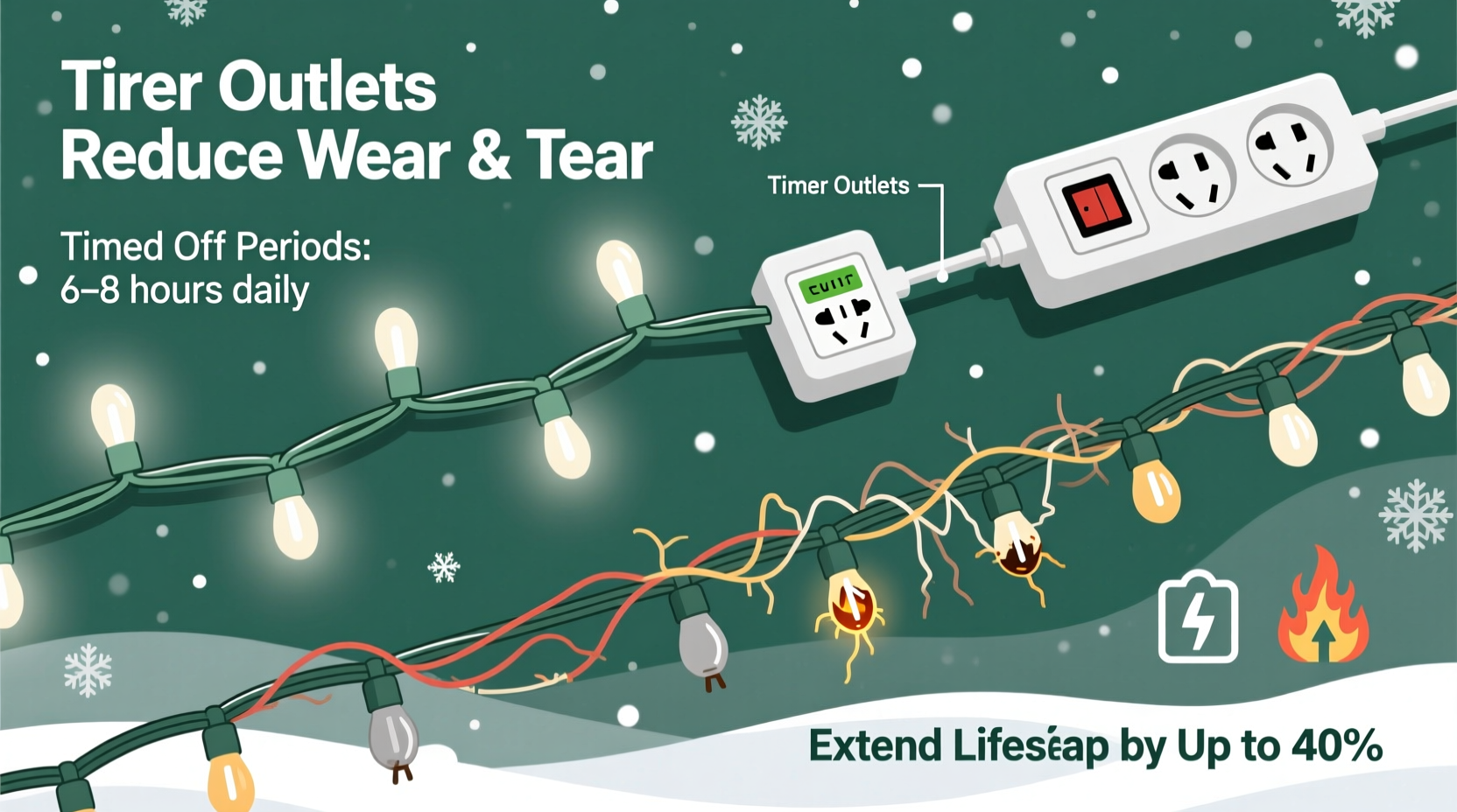 do timer outlets help extend the life of christmas light strands