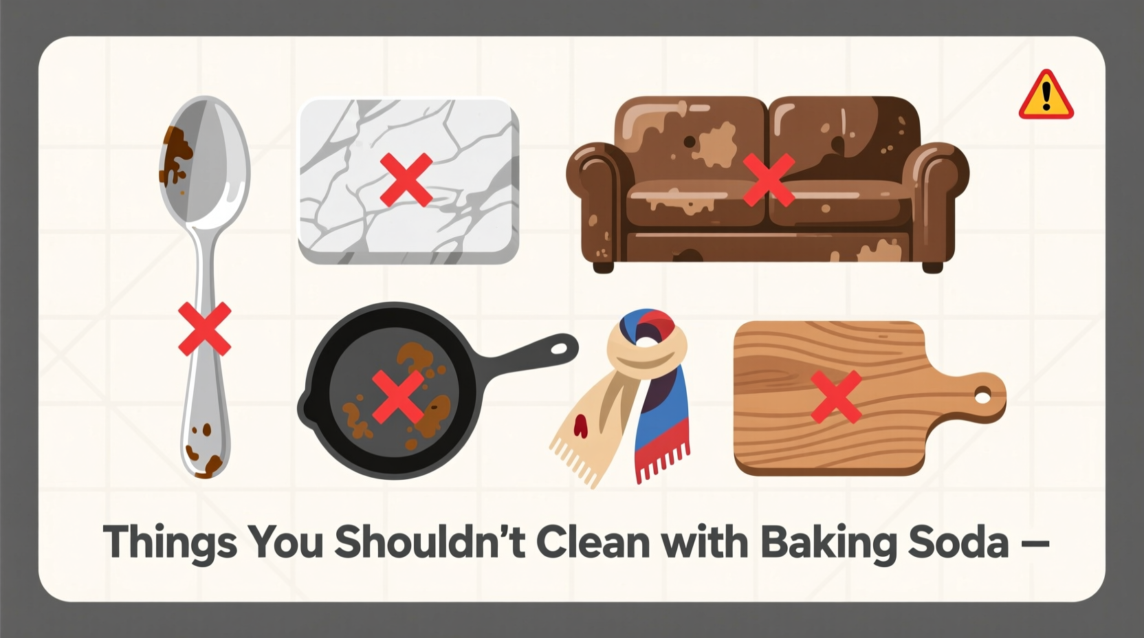 things you shouldnt clean with baking soda