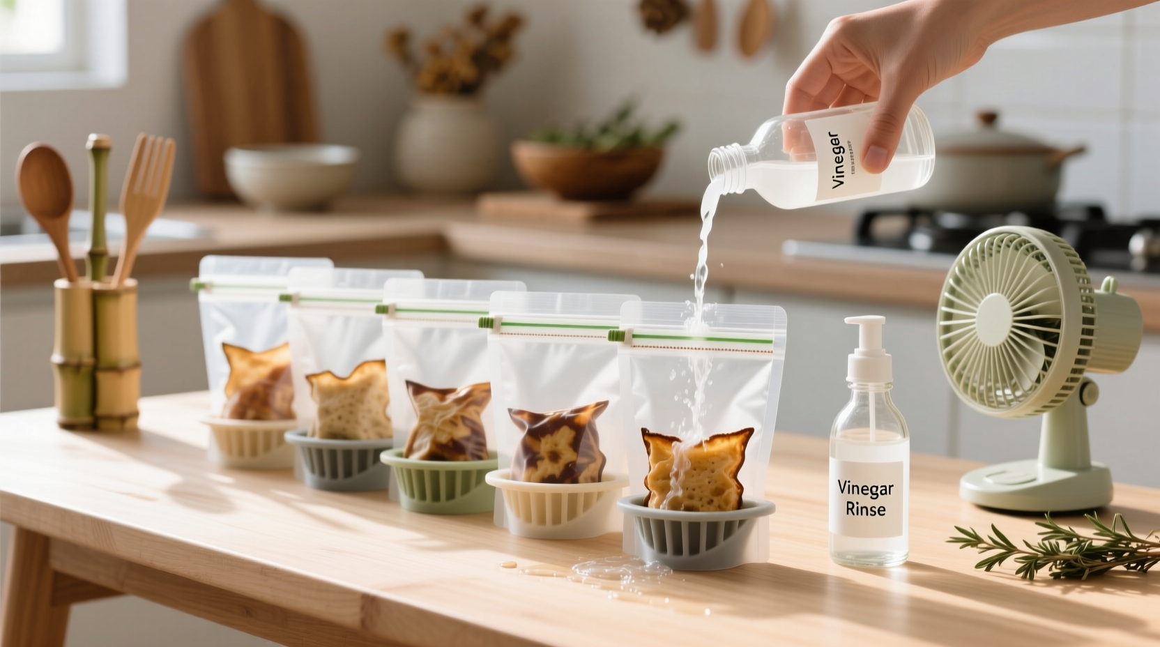 eco friendly cleaning tips for snack pouches
