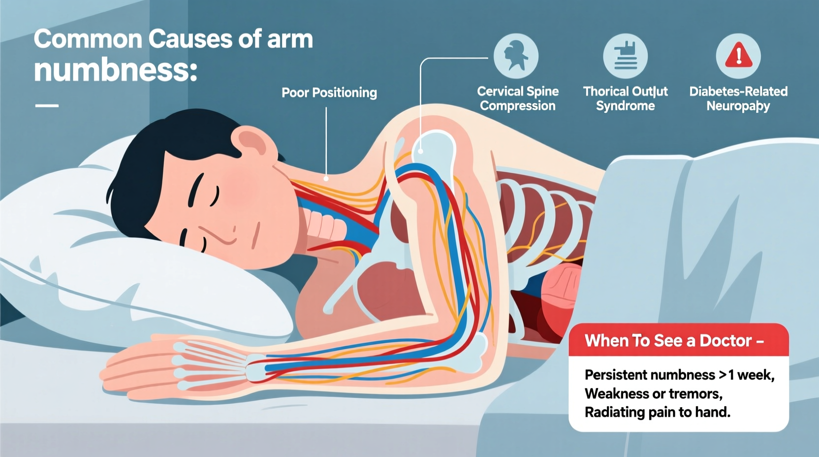 why does my arm go numb when i sleep common causes and when to see a doctor