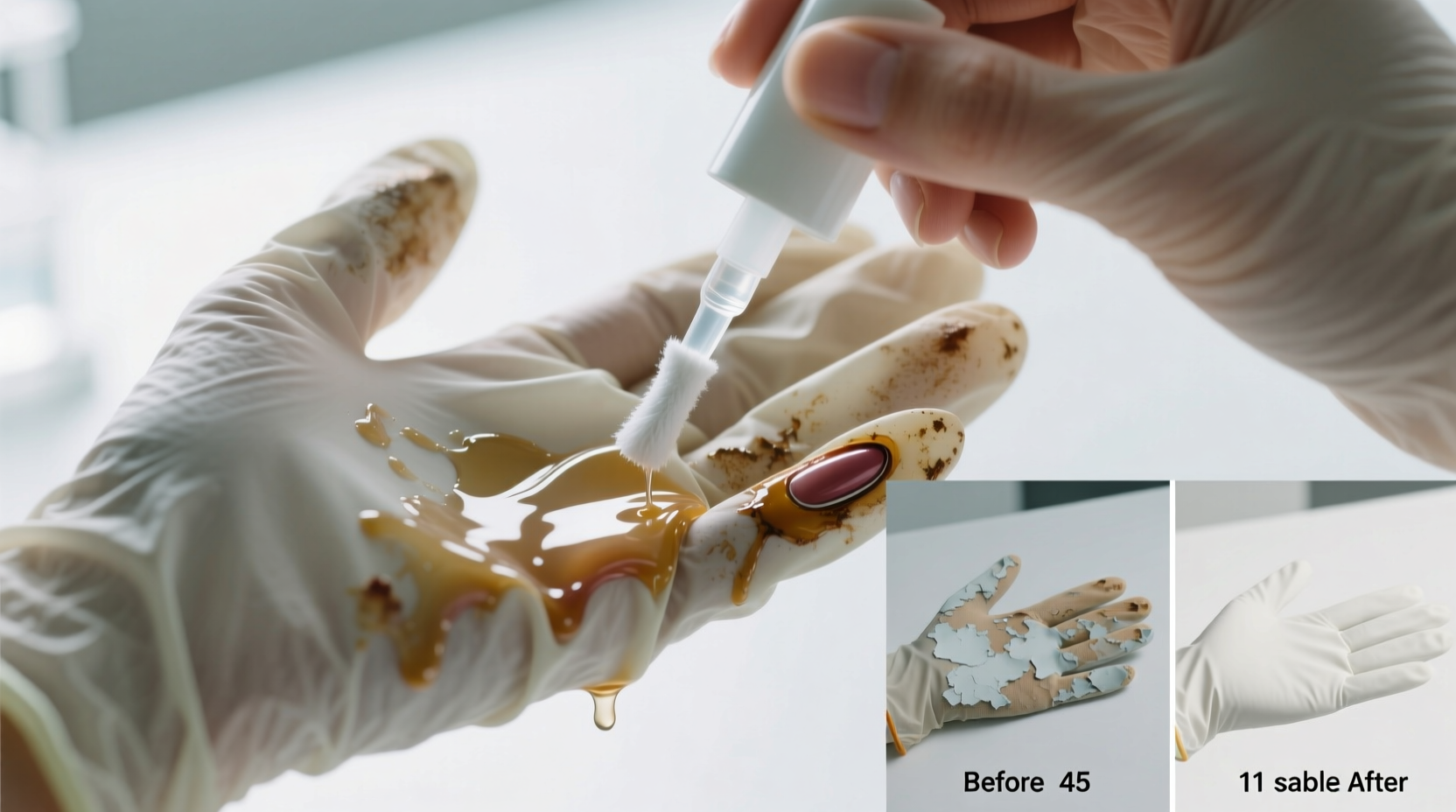 remove nail polish from cotton gloves safely
