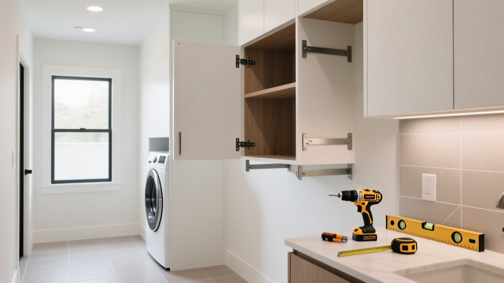 How to Install Hanging Cabinets in Your Laundry Room