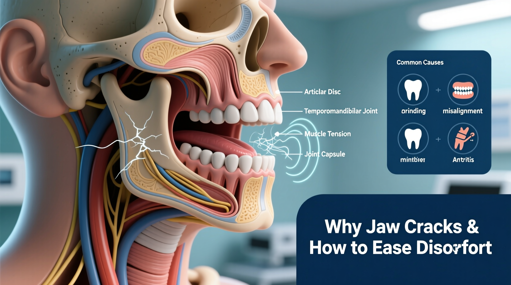 why does my jaw crack when i chew and how to ease discomfort