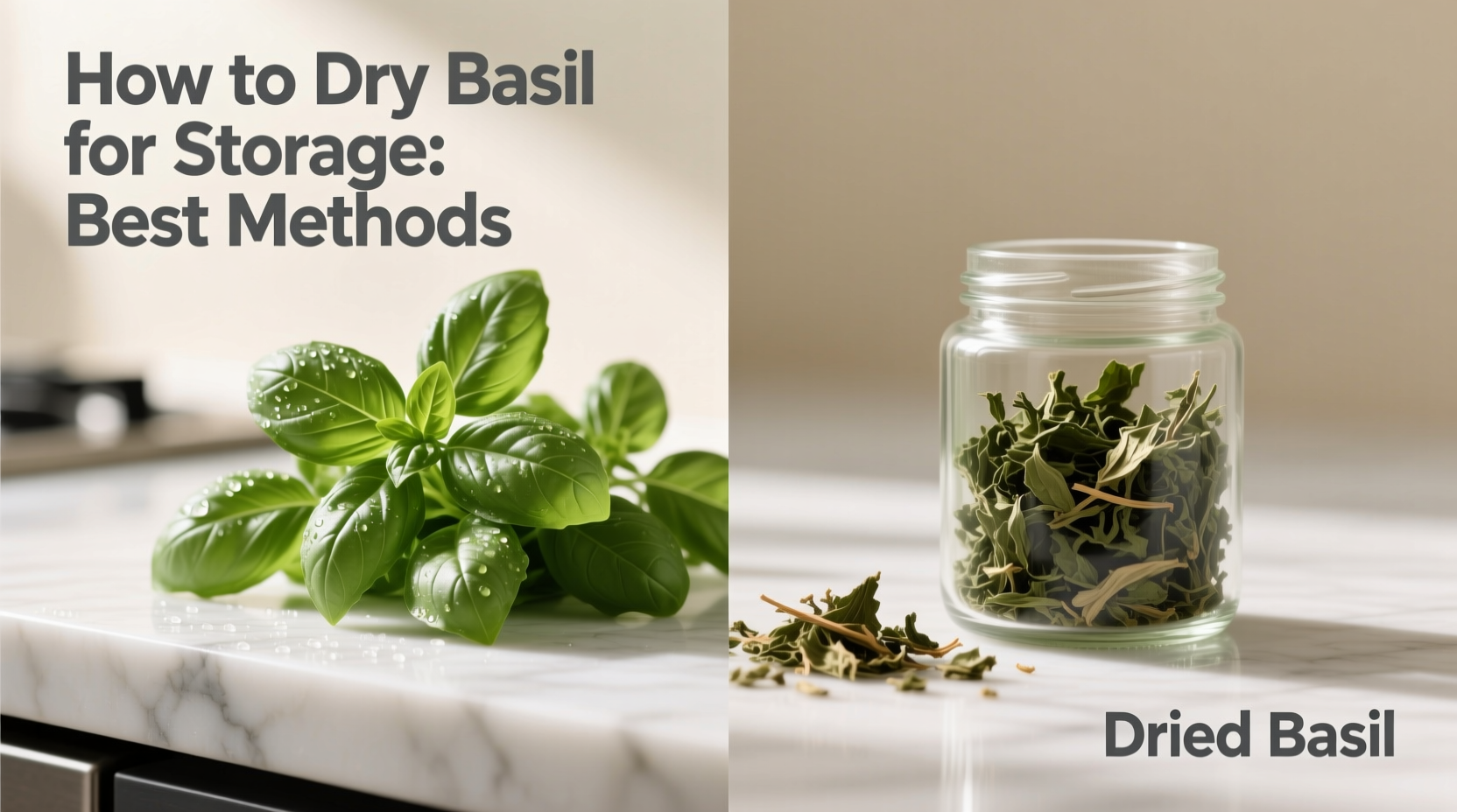 Dry Basil 3 Ways: 18-Month Storage | TheHomeSprouts
