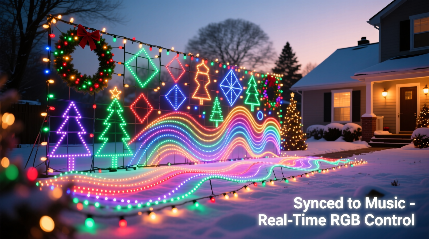 how to sync rgb christmas lights with music for a dynamic display