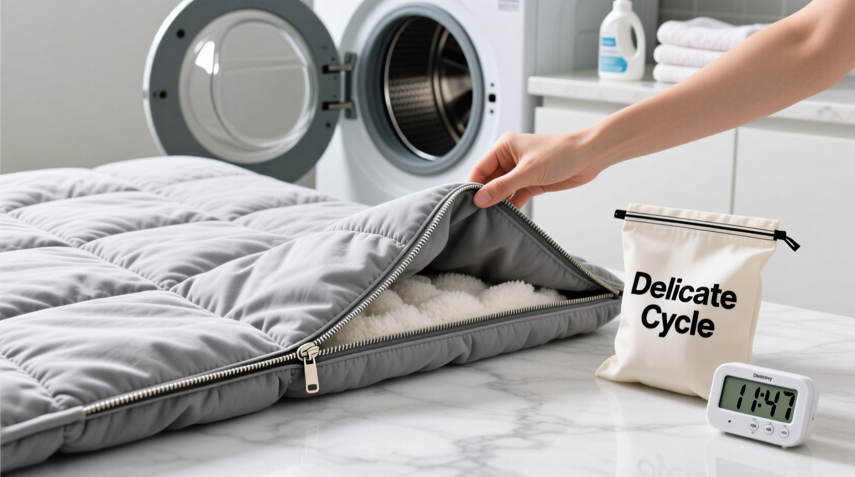 how to sanitize weighted blanket covers safely