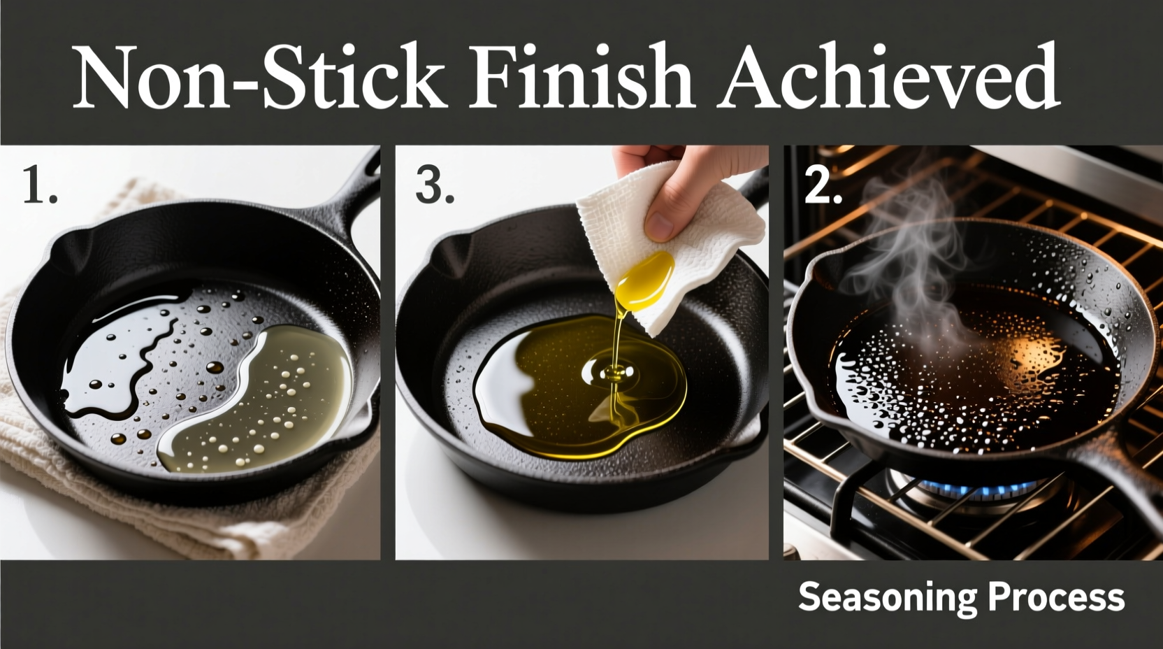 step by step guide to seasoning a cast iron skillet for a non stick finish