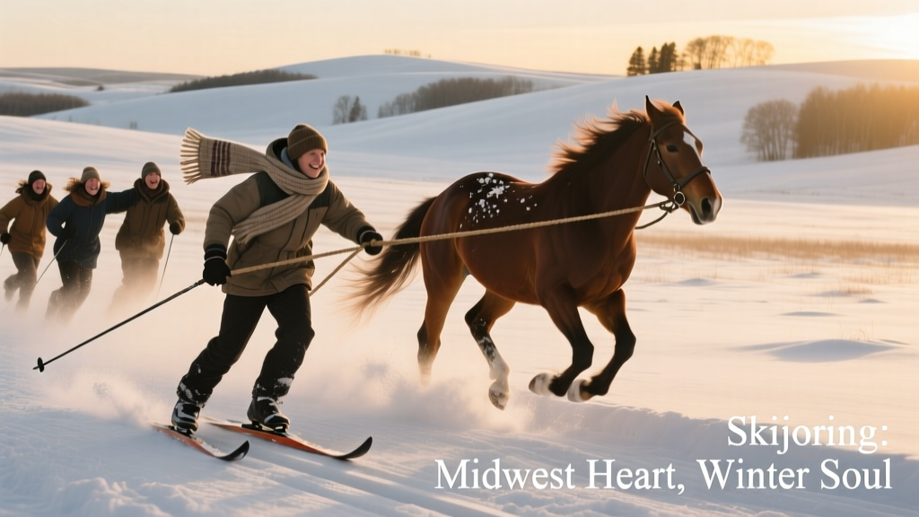 Embracing The Midwestern Love Of Skijoring: Snow, Sled Dogs, and Small-Town Spirit